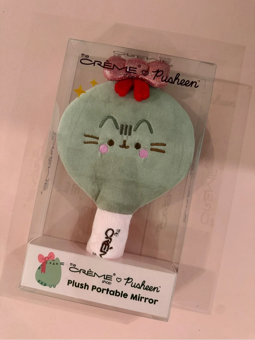 🎀 NIB The Créme Shop x Pusheen Plush Portable Mirror (Holiday Limited Edition) 🎀